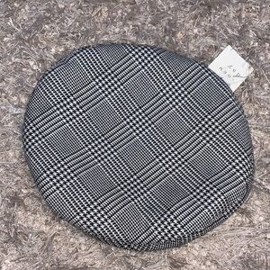 a new day Black and White Patterned Beret